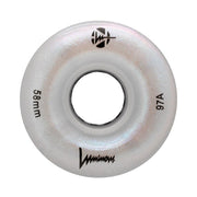 Luminous Light Up Quad Wheels White Pearl 97A - 4 pack - Lucky Skates