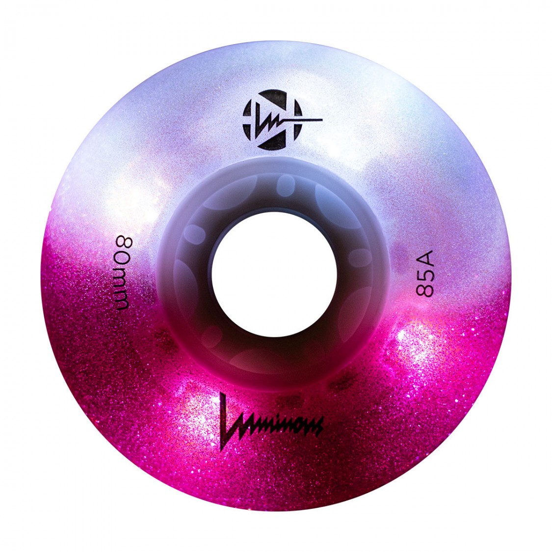 Luminous Light Up Glitter LED Inline Wheels 80mm 85A -Lucky Skates