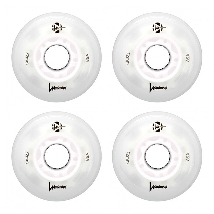 Luminous Light Up Glow LED Inline Skate Wheels - 4 Pack - Lucky Skates