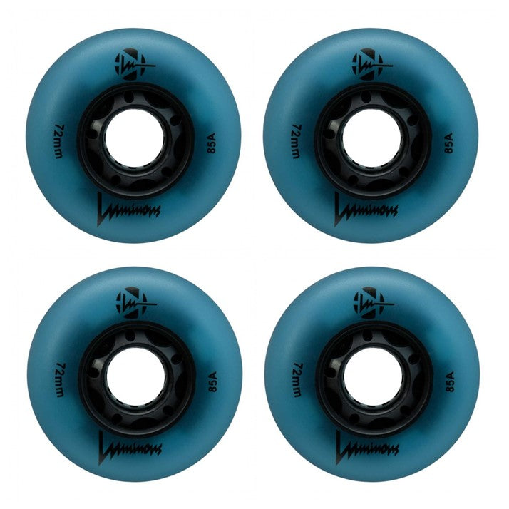Luminous Light Up Glow LED Inline Skate Wheels - 4 Pack - Lucky Skates