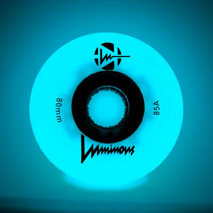 Luminous Light Up Glow LED Inline Skate Wheels - 4 Pack - Lucky Skates