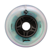 Luminous Light Up Inline LED Wheel Black Pearl Glitter - Lucky Skates