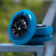 Luminous Light Up Inline LED Wheel Blue Glow 125mm 85A - Lucky Skates