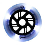 Luminous Light Up Inline LED Wheel Glitter Black Pearl 125mm 85A - Lucky Skates