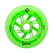 Luminous Light Up Inline Skate LED Wheel Green Apple 125mm 85A - Lucky Skates