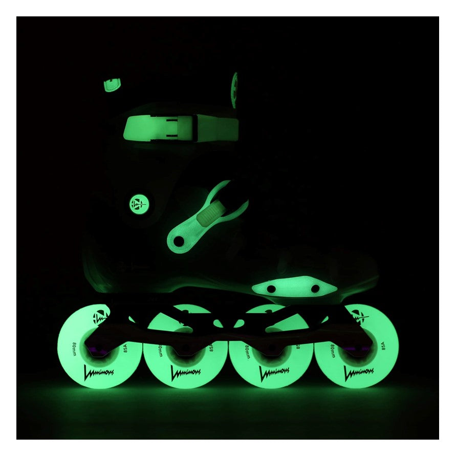 Luminous Light Up Inline Wheel White Glow 85A 80mm 90mm - 4 Pack