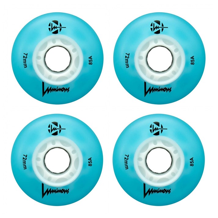 Luminous Light Up LED Inline Skate Wheels - 4 Pack - Lucky Skates