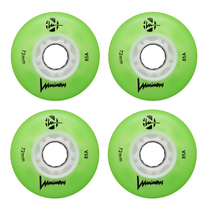 Luminous Light Up LED Inline Skate Wheels - 4 Pack - Lucky Skates