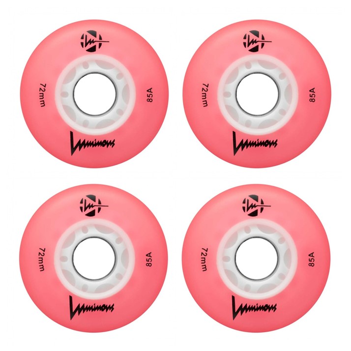Luminous Light Up LED Inline Skate Wheels - 4 Pack - Lucky Skates