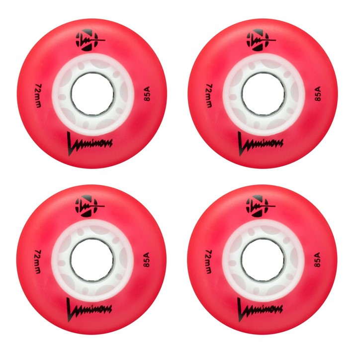 Luminous Light Up LED Inline Skate Wheels - 4 Pack - Lucky Skates