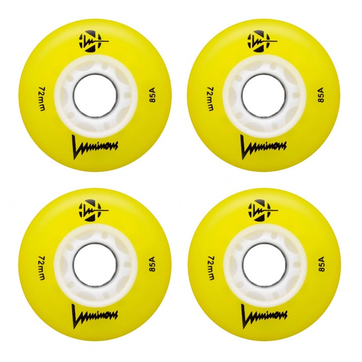 Luminous Light Up LED Inline Skate Wheels - 4 Pack - Lucky Skates