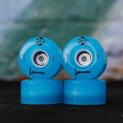 Luminous Light Up Quad LED Roller Skate Wheels Blue 62mm 85A - 4 Pack - Lucky Skates