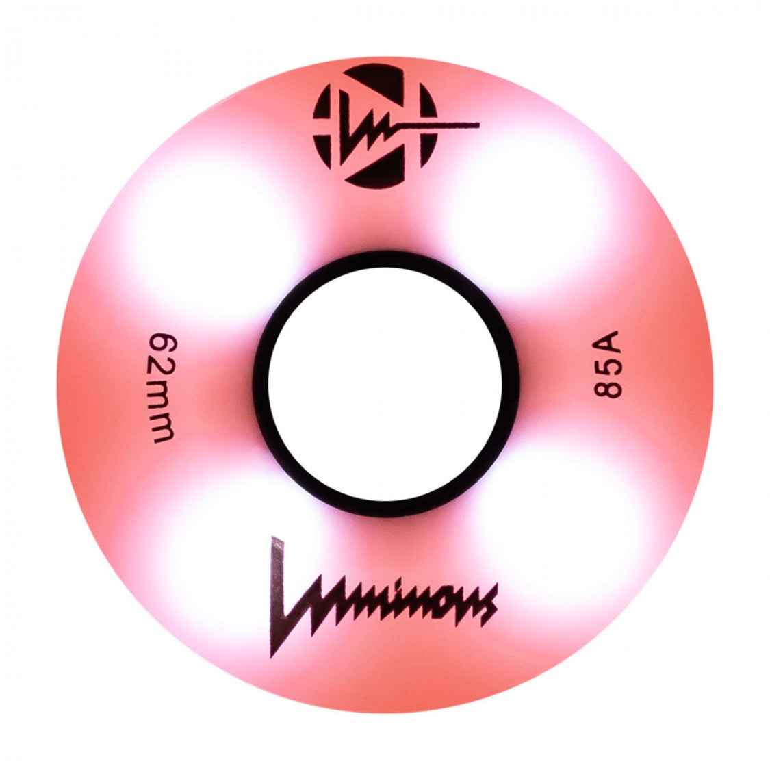 Luminous Light Up Roller Skate LED Roller Skate Wheels Coral Glow 62mm 85A - 4 Pack - Lucky Skates