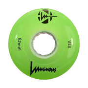 Luminous Light Up Quad Roller Skate Wheels LED Green - 4 Pack - Lucky Skates