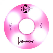 Luminous Light Up LED Roller Skate Quad Wheels Pink 62mm 85A - Lucky Skates