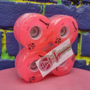 Luminous Light Up Quad Roller Skate Wheels Pink 62mm 85A - 4 Pack - Lucky Skates