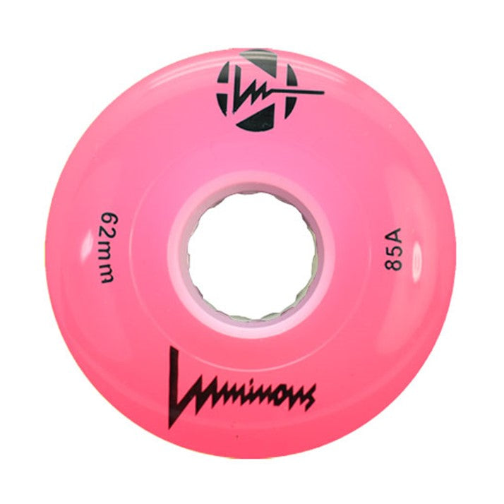 Luminous Light Up LED Roller Skate Quad Wheels Pink - 4 Pack - Lucky Skates