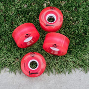 Luminous Light Up Roller Skate LED Quad Wheels Red 62mm 85A - Lucky Skates