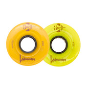 Luminous Light Up Quad LED Wheels Sunray Glow Yellow Orange 85A - Lucky Skates