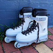 Mesmer Throne TS1 White Grey Aggressive Inline Skates - Lucky Skates