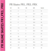 fr fr1 fr3 frx size chart lucky skates 