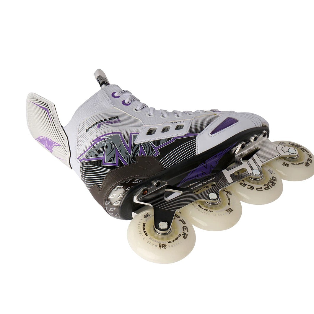 Mission Inhaler FS2 Inline Roller Hockey Senior Skates White/Purple - Lucky Skates