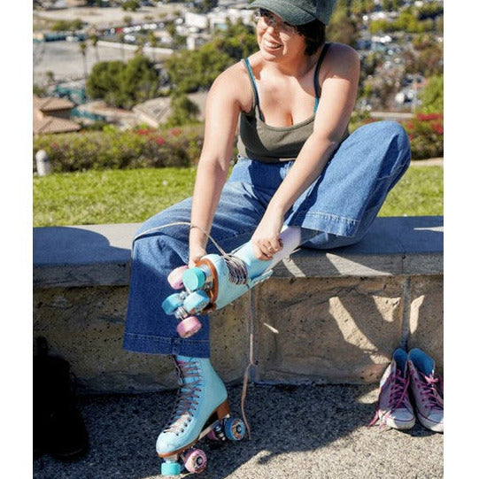 Moxi Beach Bunny Roller Skates Blue Sky