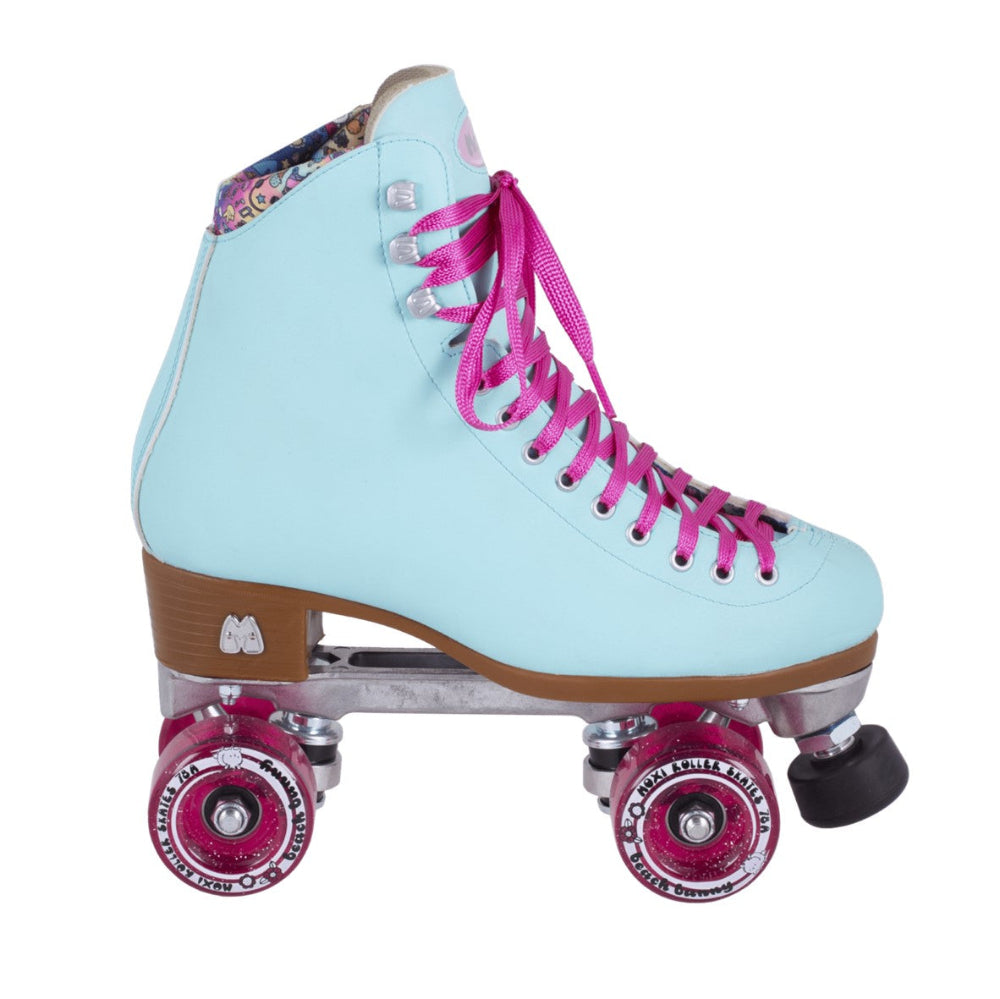 Moxi Beach Bunny Roller Skates Blue Sky Aqua/Pink - Lucky Skates