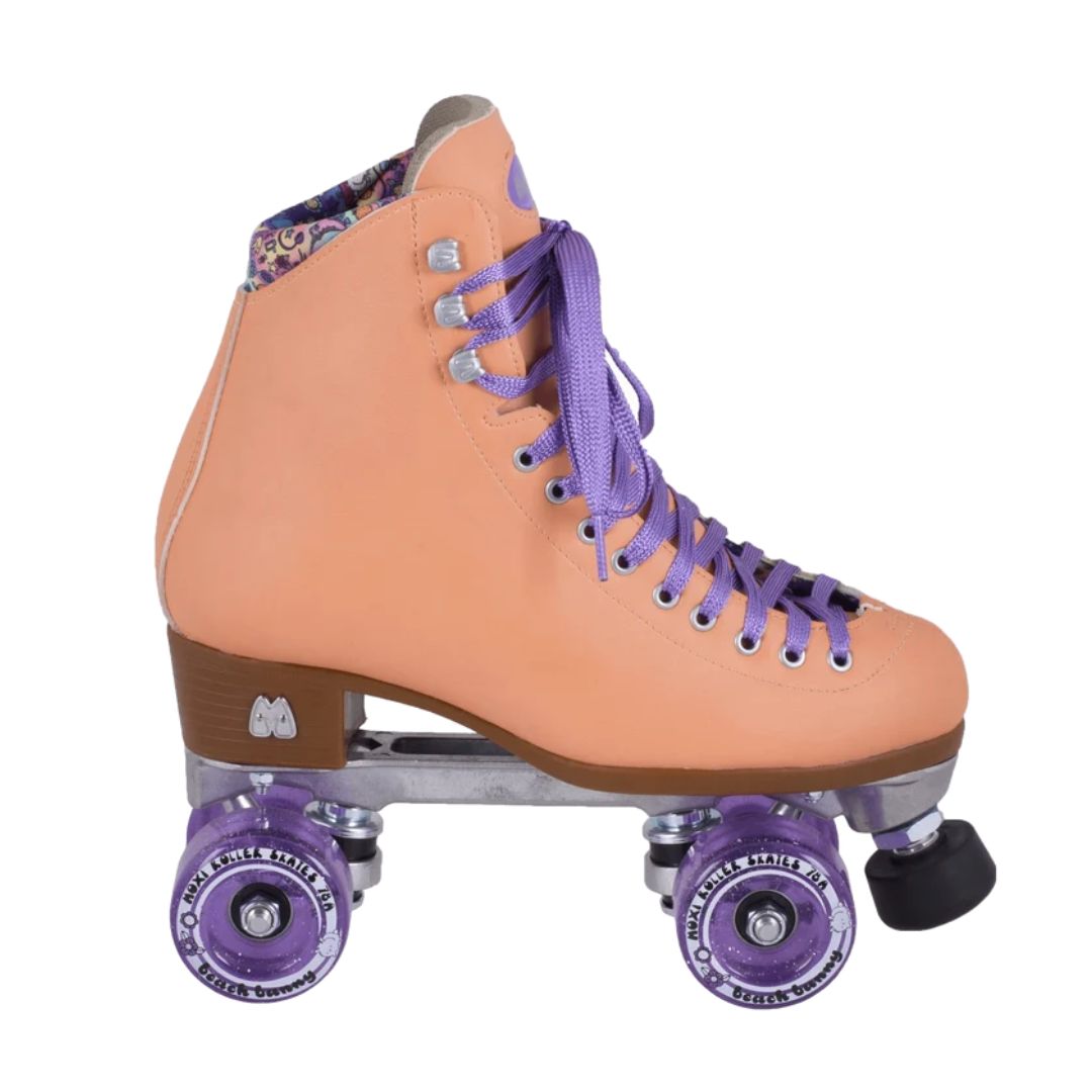 Moxi Beach Bunny Roller Skates Purple Peach Blanket - Lucky Skates