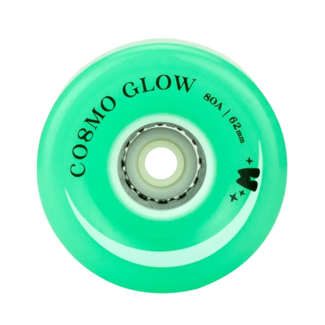 Moxi Skates Light Up Cosmo Glow Galaxy Green LED Outdoor Roller Skate Wheels 62mm 80a Galazy Green - Lucky Skates