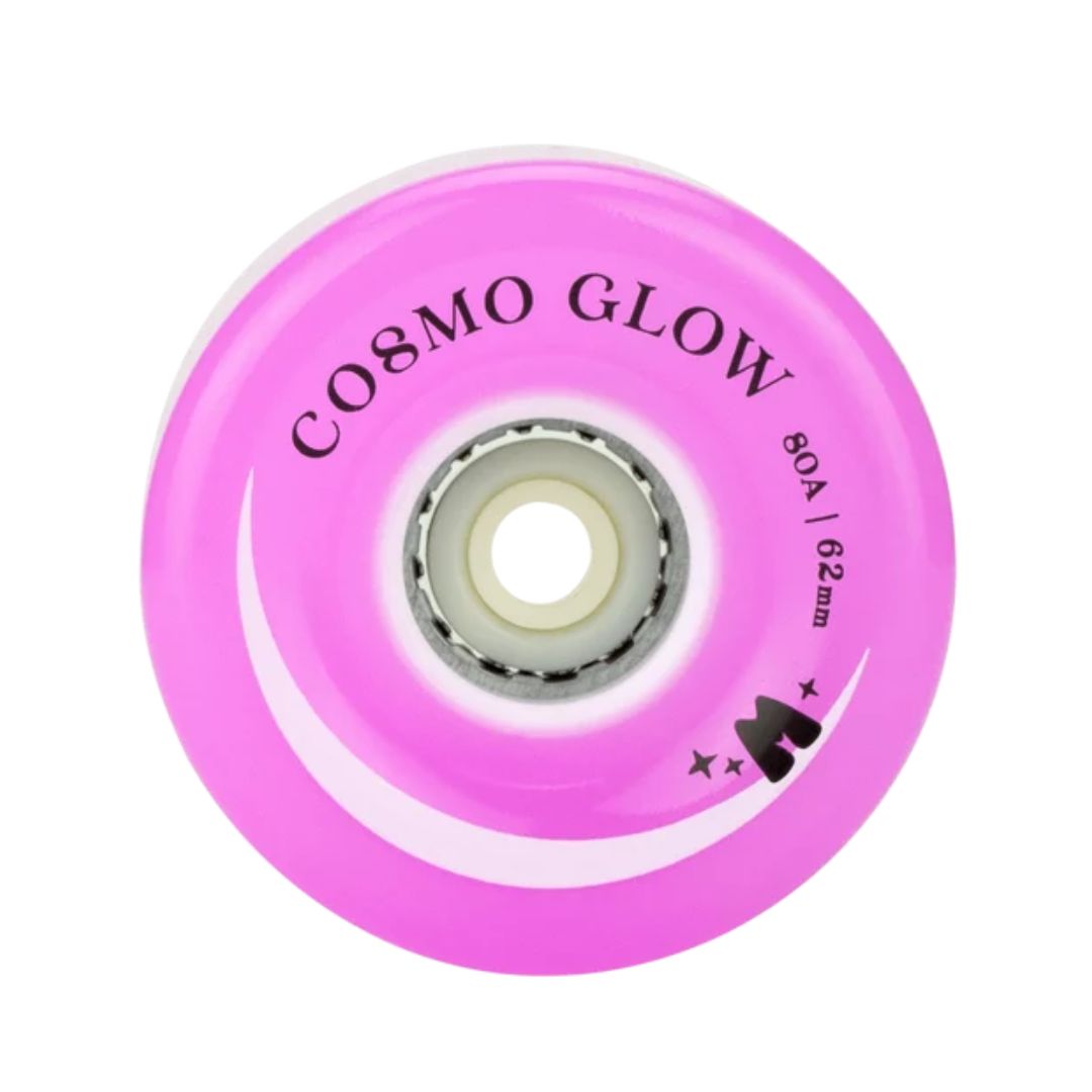 Moxi Cosmo Light Up LED Outdoor Quad Roller Skate Wheels 80mm 62mm Purple Haze - Lucky Skates