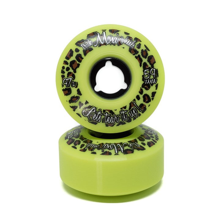 Moxi Green Leopard Trick Roller Skate Park Wheels - 4 Pack - Lucky Skates