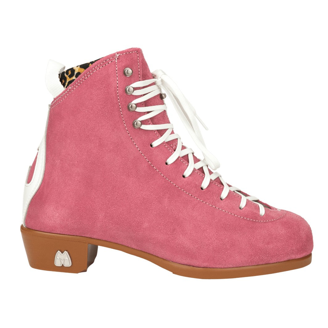 Moxi Jack Roller Skate Leather Suede Boots Strawberry Pink - Lucky Skates