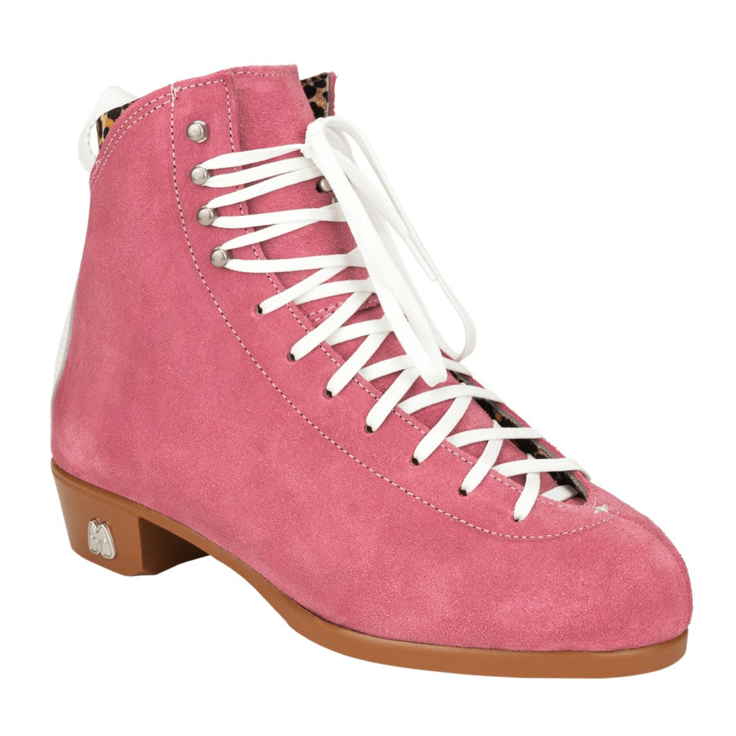 Moxi Jack Roller Skate Leather Suede Boots Strawberry Pink - Lucky Skates