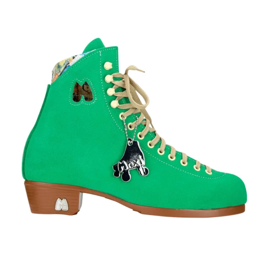 Moxi Lolly Quad Roller Skate leather Suede Boot Only Green Apple - Lucky Skates