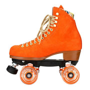 Moxi Lolly Orange Leather Suede Roller Skates Clementine - Lucky Skate