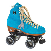 Moxi Lolly Leather Suede Roller Skates Pool Blue - Lucky Skates