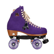 Moxi Lolly Purple Leather Suede Roller Skates Dark Taffy - Lucky Skates