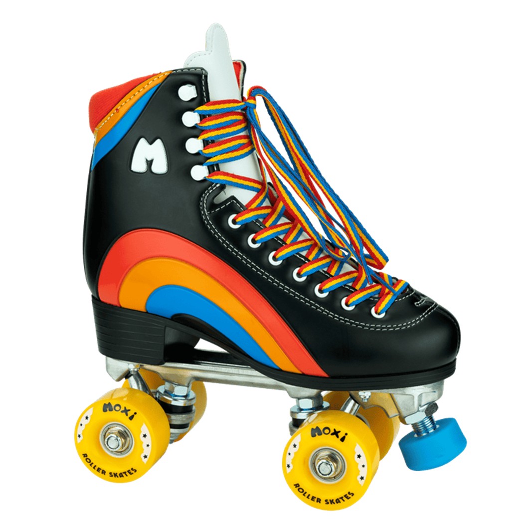 Moxi Rainbow Rider Retro Roller Skates Asphalt Black - Lucky Skates