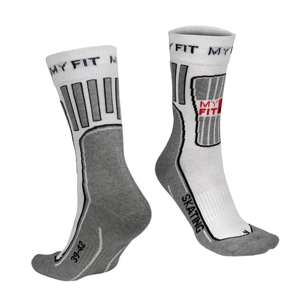MyFit White Skating Socks Fitness - Lucky Skates