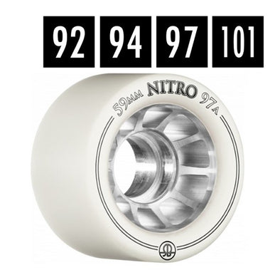 Bones Nitro Wheels White 92A, 94A, 97A 101A - 8 pack