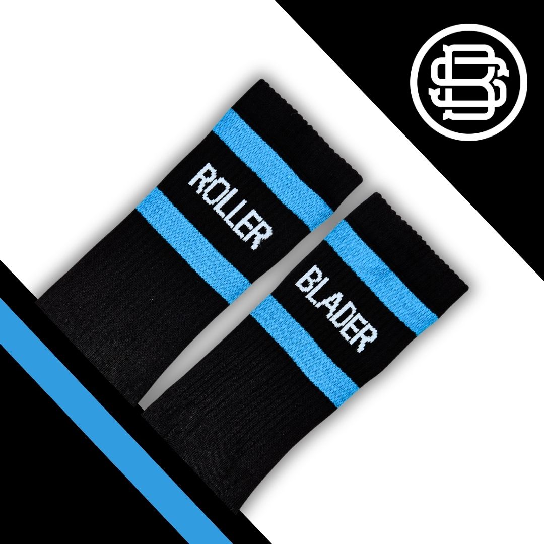 Old School Baby! Roller Blader Mid High Skate Socks