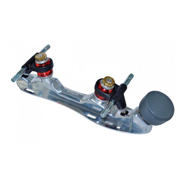 Pilot F-16 Falcon Plus Roller Skate Plate Silver - Lucky Skates
