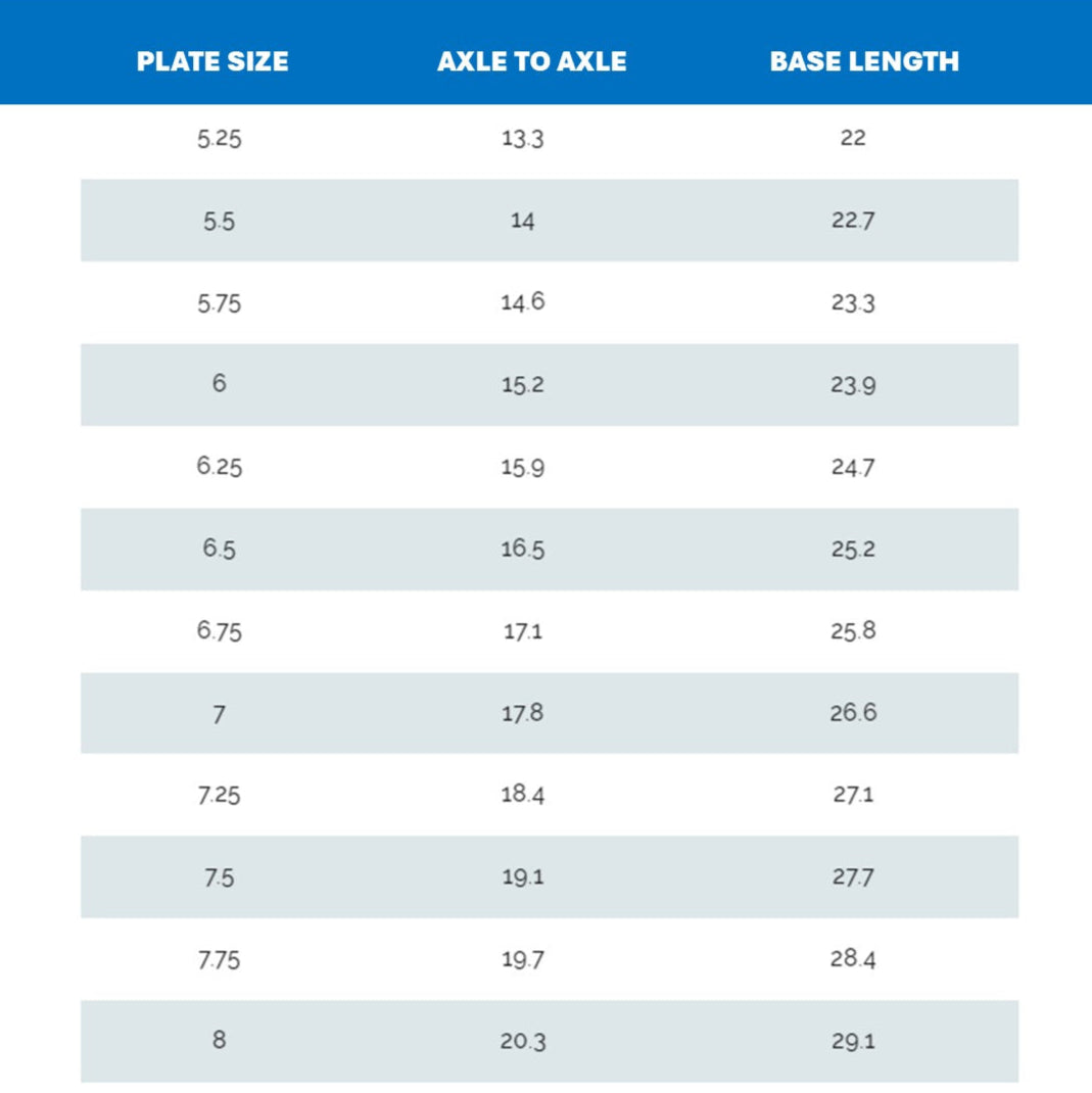 Pilot Falcon Eagle Size Chart - Lucky Skates