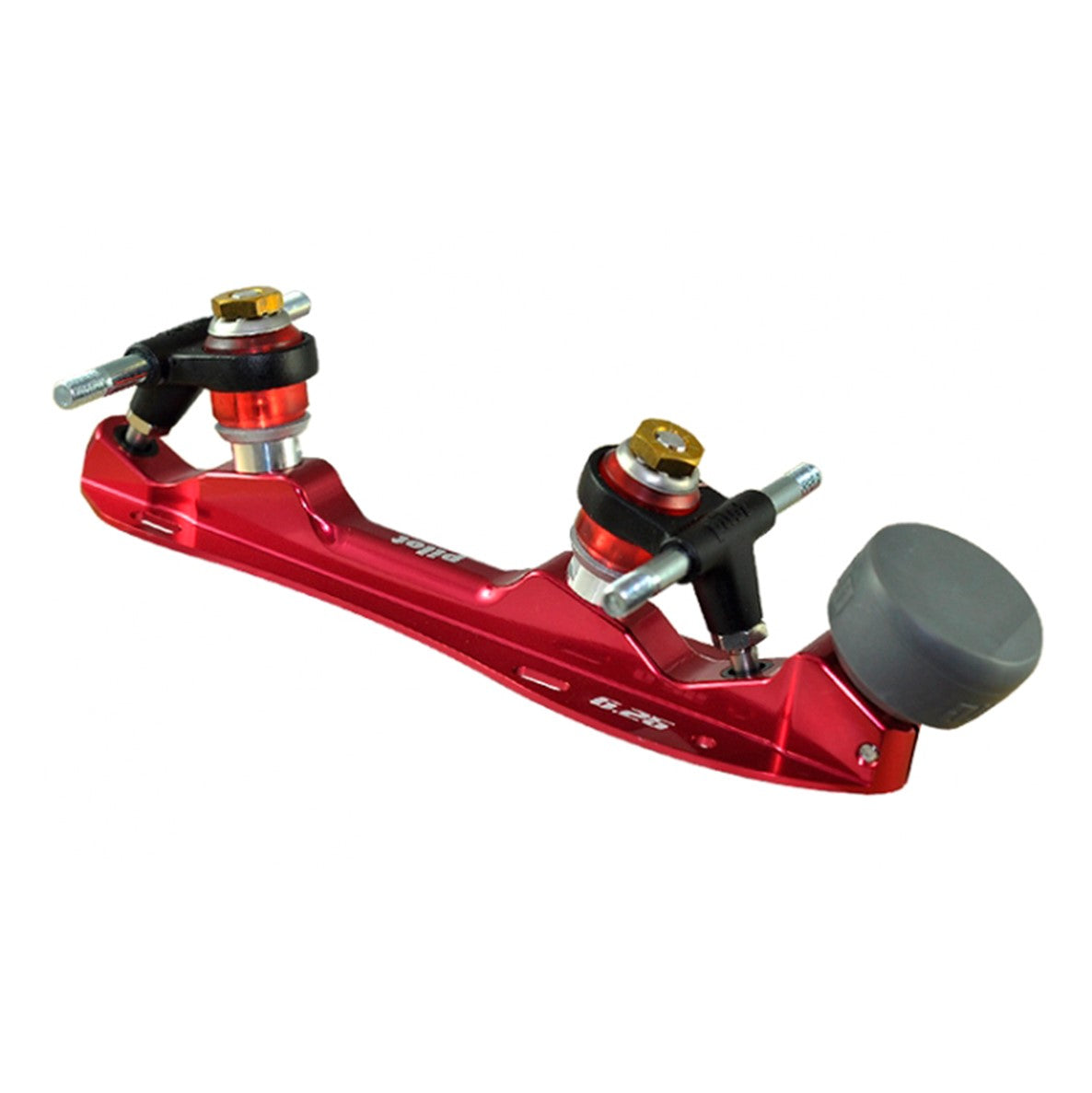 red metallic aluminium skate quad plate 