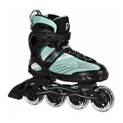 PlayLife Flyte Black Aqua Teal 84 Womens Fitness Inline Skates - Lucky Skates