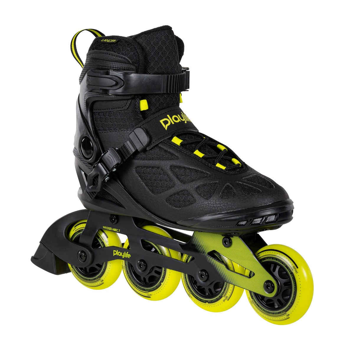 PlayLife Lancer 84 Mens Fitness Inline Skates Black/Yellow - Lucky Skates