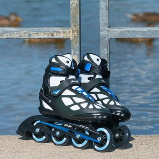 PlayLife Uno Mens Black Blue 80 Inline Skates - Lucky Skates