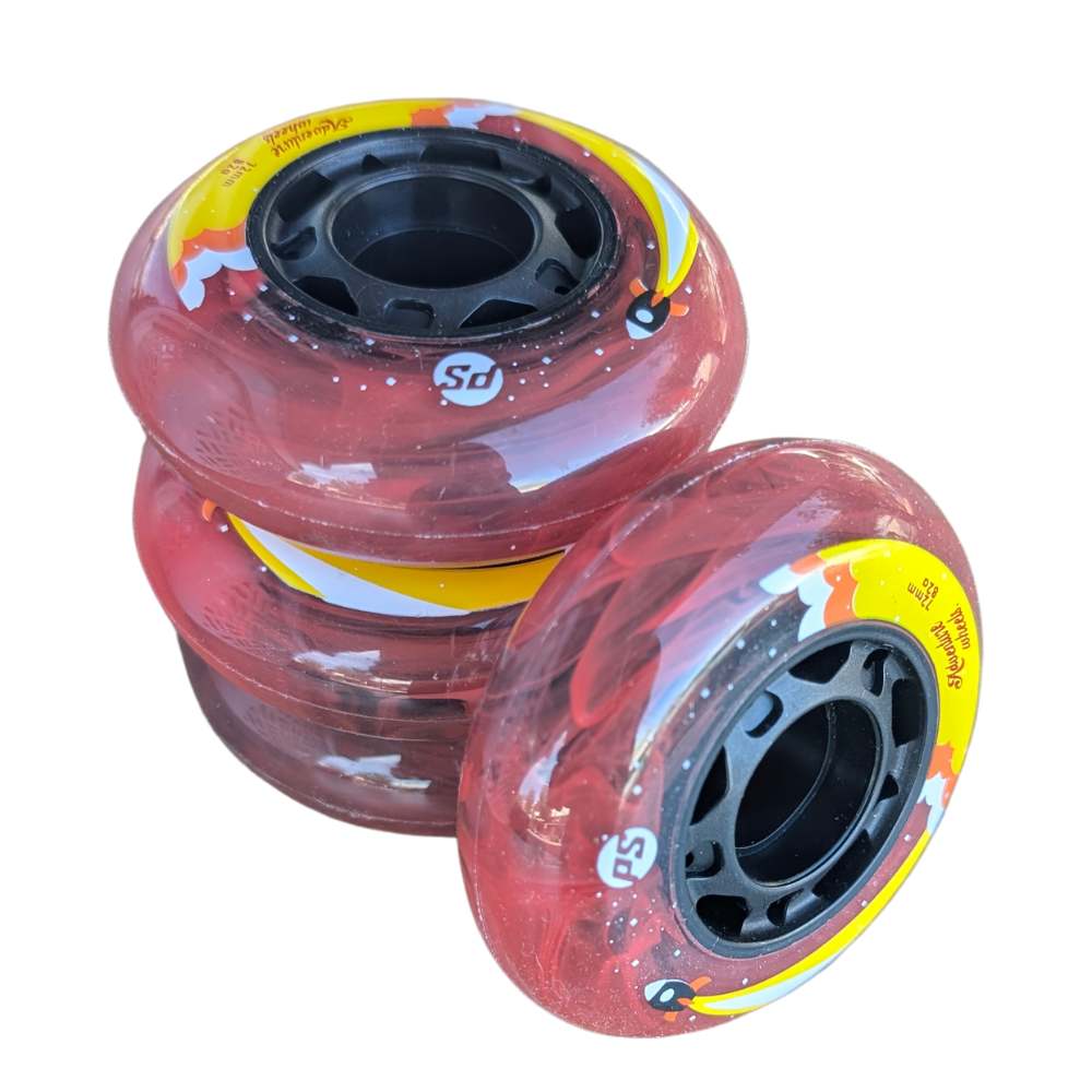 Powerslide Adventure Kids Red Inline Wheels - 4 Pack - Lucky Skates
