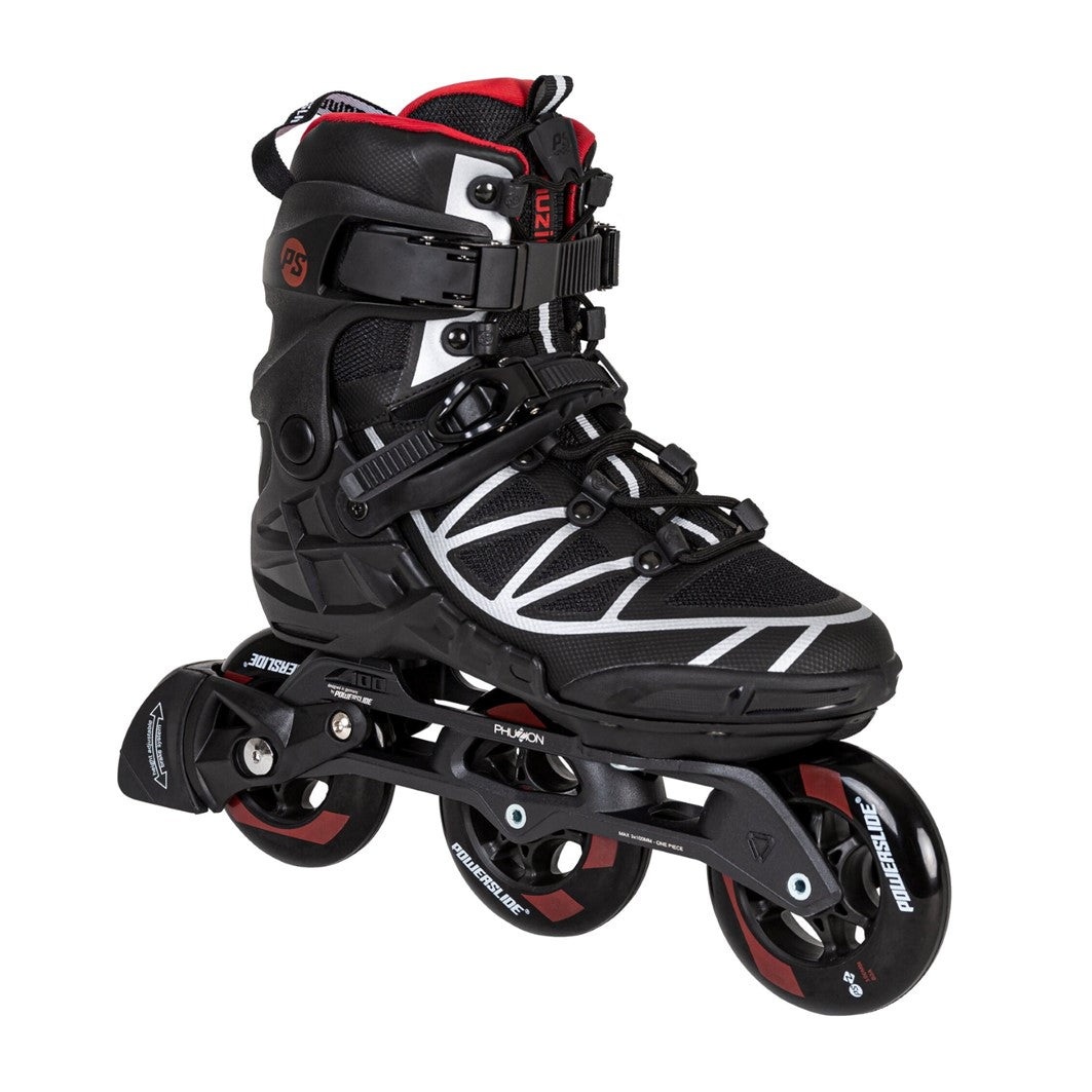 Powerslide Argon Scarlet 100 Inline Tri Skates Black/Red - Lucky Skates